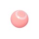 Ein pinkfarbener, strukturierter Haustier-Spielzeugball mit einem Power-Knopf oben, entworfen für interaktives Spielen.