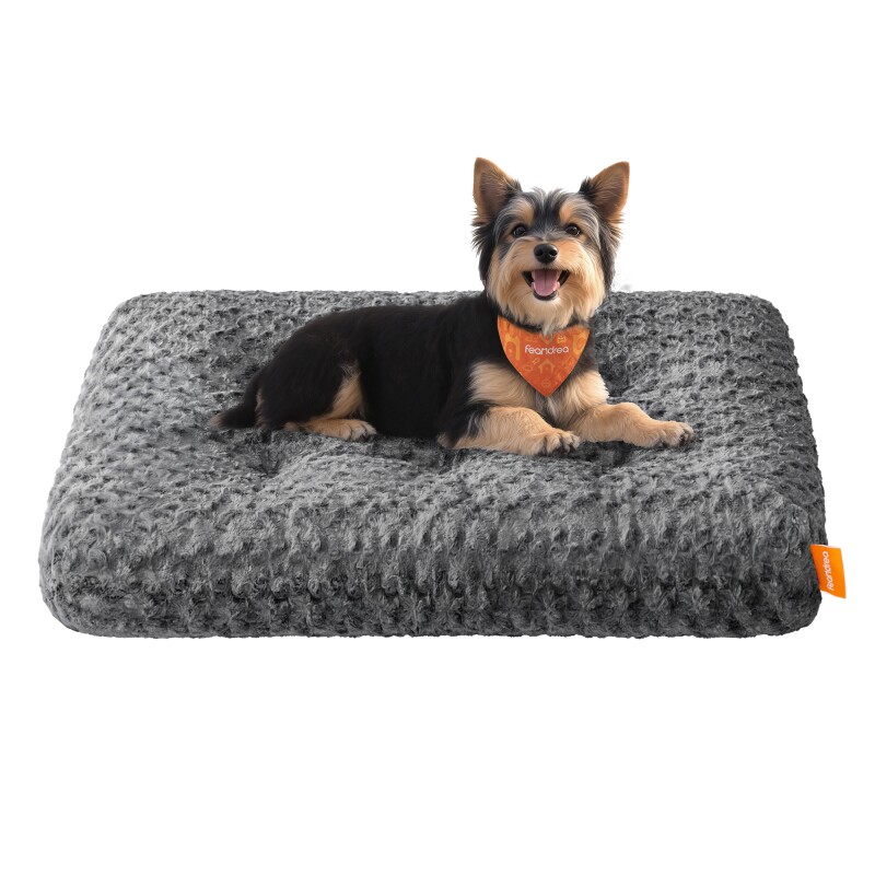 FEANDREA Hundebett, Hundekissen M-XXL,flauschige, Plüsch, waschbar M