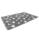 Petlife Sherpa Fleece Crate Mat Grey with White Stars XL