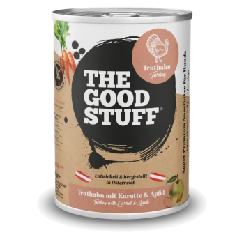 Dose 'THE GOOD STUFF' Tiernahrung – Truthahn mit Karotte & Apfel.