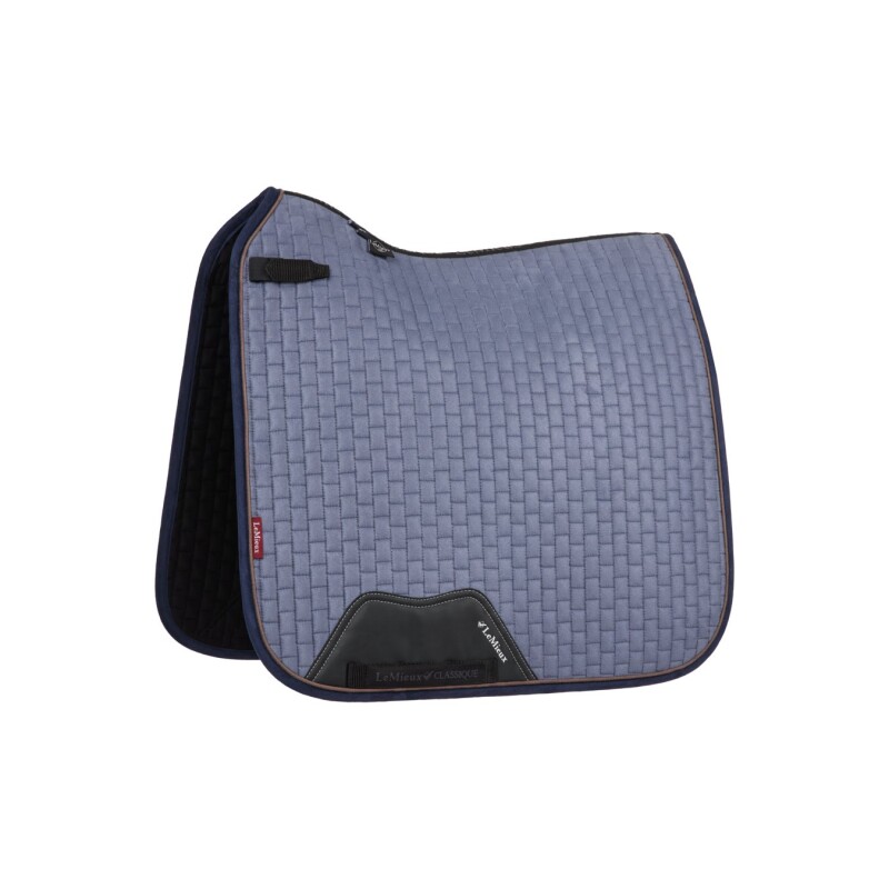 LeMieux Dressurschabracke Suede Square blau WB (Warmblut)