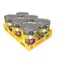 Sechserpack Josera 'Meat Lovers' Adult Dosenfutter im gelben Tray, Etiketten zeigen 'Pure Beef', 'Pure Lamb' und 'Pure Chicken'.