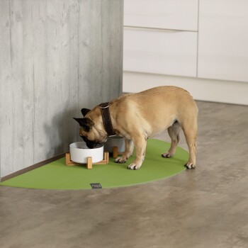 ® - Napfunterlage Halbrund - Öko-Tex und Made in Germany grün 40 cm, 80 cm