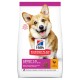 Hill's Science Plan dog food bag featuring a corgi, labeled "Adult 1-6 Small & Mini up to 10 kg," with chicken and antioxidant blend.