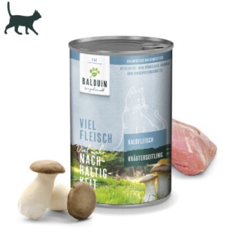 BALDUiN Katze Mix- Paket 3 Kalb & Huhn 12x400g