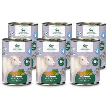 Nassfutter Lamm pur mit Kartoffeln & Spinat 6 x 400g