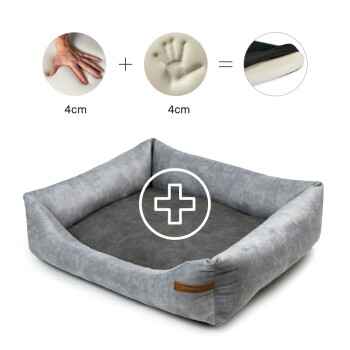 Otto Orthopädisches Hundebett Grau S-XL graphit/nature S