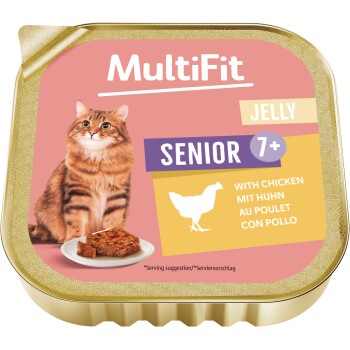Meilleurs prix pour MultiFit Barquette senior jelly Poulet 32x100 g