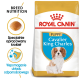 Karma dla szczeniąt Royal Canin dla Cavalier King Charles, z obrazkiem szczeniaka i polskim tekstem o żywieniu dostosowanym do rasy oraz wsparciu odporności.