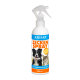 Flasche ARDAP Zecken Spray für Haustiere, mit einem Hund und einer Katze auf dem Etikett, mit dem Hinweis, dass es für die Anwendung bei Tieren geeignet ist.