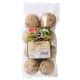 Packung mit 8 Vogelfutterbällen, beschriftet mit "Meisenknödel" für Wildvögel, mit einem Foto eines Vogels auf einem Ast und Nährwertangaben.
