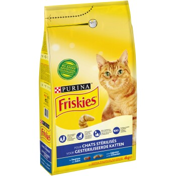 FRISKIES Für sterilisierte Katzen Mit Lachs und Gemüse – 4KG