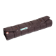 Eine braune Haustierdecke, aufgerollt mit dem sichtbaren Logo "Doctor Bark", entworfen für Komfort und Wärme.