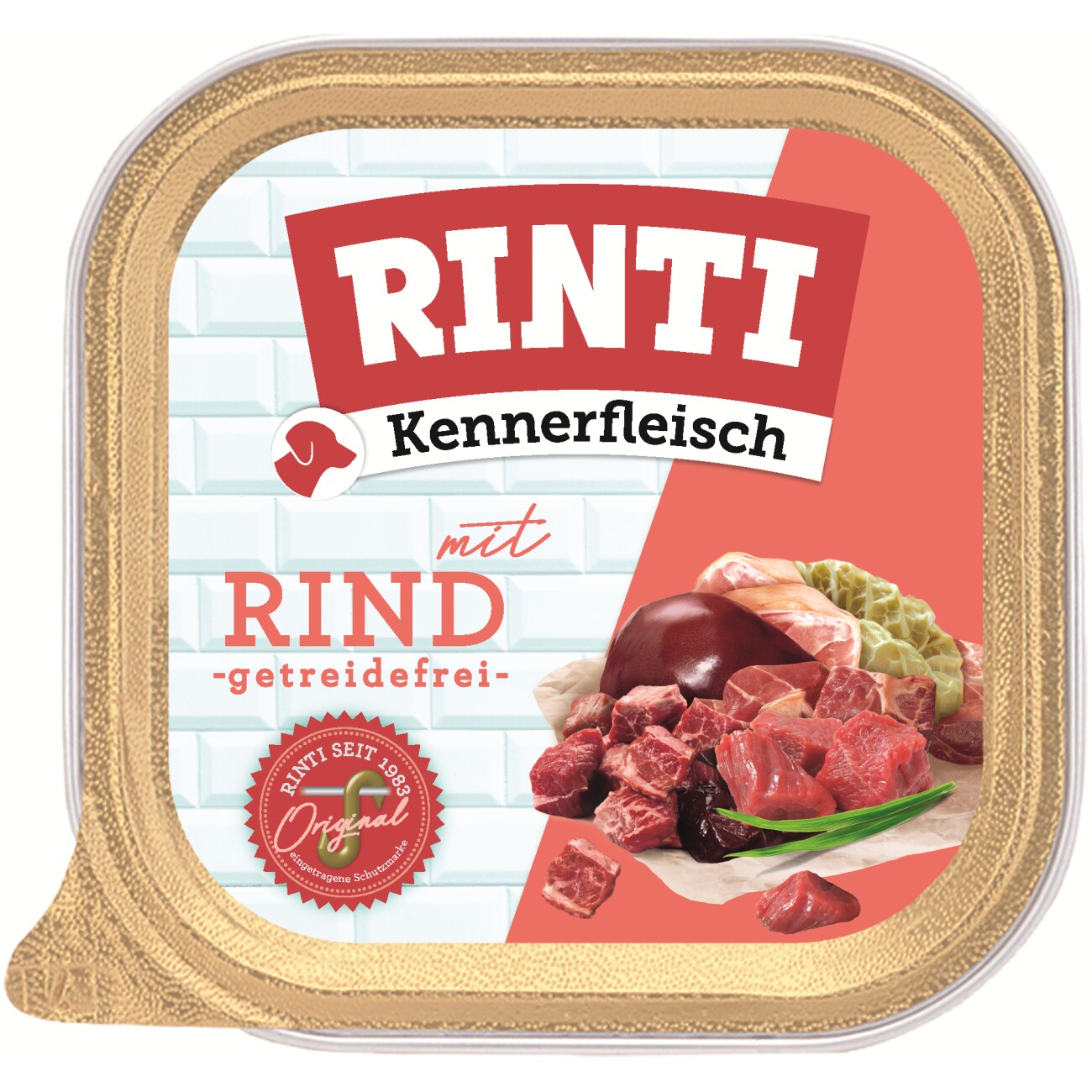 RINTI Kennerfleisch Nassfutter Hund, Adult, Schale 9x300 g Rind | FRESSNAPF