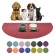 ® - Napfunterlage Halbrund - Öko-Tex und Made in Germany rot 30 cm, 60 cm