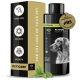 Flasche Petcare Petdog Protect 2161 mit Pipette, mit einem goldenen Effektivitätsabzeichen und dem Profil eines Hundes auf dem Etikett.