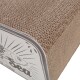Papp-Kratzbrett für Katzen mit einer strukturierten Oberfläche, mit einem verspielten Fischdesign und dem Text "Made by the Sea."