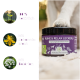 Ein Glas mit "RUHE & RELAX Leckerli" Hundesnacks, gekennzeichnet als 100% natürlich, mit Zutaten wie Johanniskraut und Baldrian.