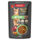 FLEISCHESLUST Pussy Deluxe Katzenfutter-Beutel, Pure Duck (Pure Ente) Sensitive-Pâté, Alleinfuttermittel, 85 g