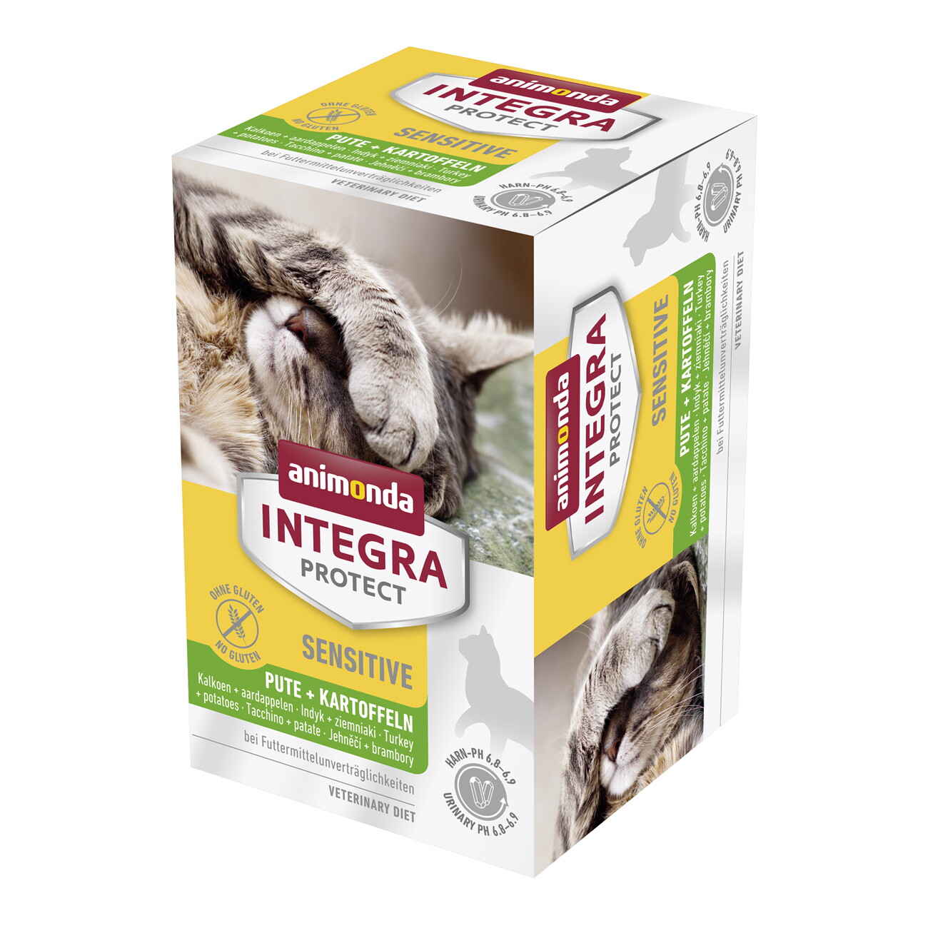 animonda Integra Protect Nassfutter Katze, Adult, Sensitive 6x100g Pute und Kartoffel
