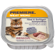 Menu de viande première pour chats seniors avec un mélange de bœuf et de volaille, avec une revendication de 100 % de viande fraîche.