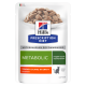 Hill's Prescription Diet Metabolic-Beutel, Tender Chunks in Gravy, von Tierärzten empfohlen, Gewichtsverlust und -erhaltung.