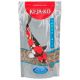 Eine Tüte KI-JA-KO Premium Koi-Futter mit einem bunten Koi-Fisch-Design, beschriftet mit "SUPER MIX" und "EASY TO DIGEST" am unteren Rand.