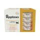 Applaws natürliches Katzenfutter-Paket mit 12 Dosen (je 70g) in Huhn, Huhn mit Käse, Huhn mit Kürbis und Huhn mit Schinken.