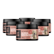 Sechs Gläser "Petstile Dog Superfoods Super Skin & Coat", jedes mit 100g, die die Hautfeuchtigkeit und ein gesundes Fell fördern.