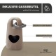 Hundesofa mit Gratis-Beigabe, Hundecouch Kunstleder taupe
