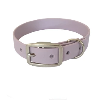 24-33cm HU Biothane Halsband creme/ pink 52 cm, 62 cm