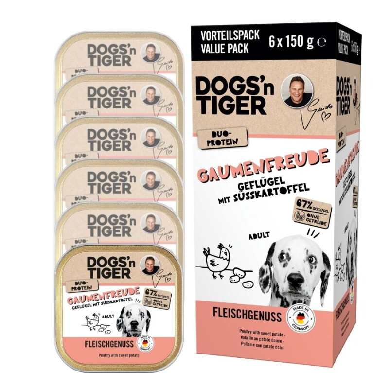 Dogs'n Tiger Gaumenfreude Multibox Geflügel 24x150 g