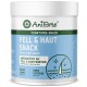 Weiße AniForte-Dose mit der Aufschrift 'Fell & Haut Snack / Skin & Coat Snack', getreidefrei, schmackhaftes Lamm.