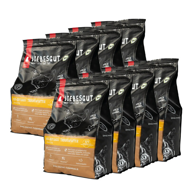 Liebesgut Katzenfutter Bio-Geflügel Katzentrockenfutter 1,5 kg