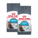 Zwei Tüten Royal Canin Urinary Care Katzenfutter, mit einer getigerten Katze und Text über die Vorteile der Harnwegsgesundheit und Ergebnissen in 10 Tagen.