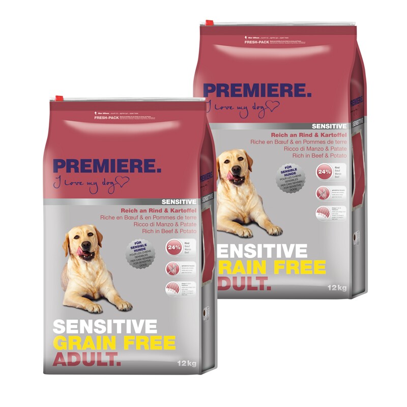 PREMIERE Sensitive Grain Free Adulte Bœuf 2x12 kg
