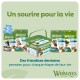 Friandises dentaires Whimzees pour chiens (paquets et pot) avec le titre français 'Un sourire pour la vie' et pastille '3+ mois'.
