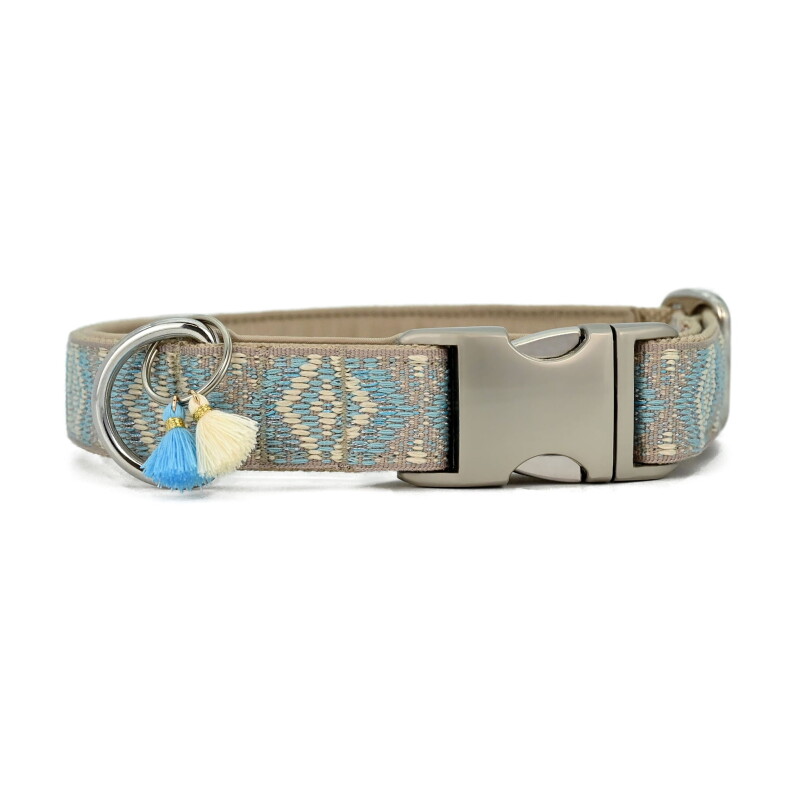 THE DOG IDEA Boho-Chic Halsband Sky XS