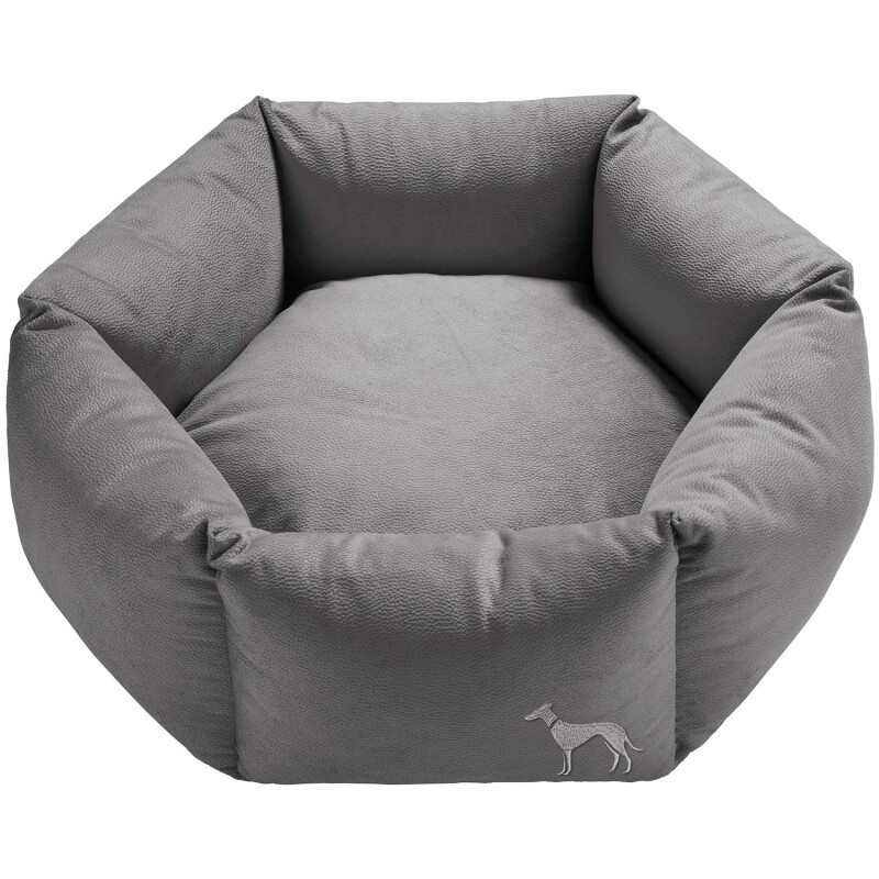Hunter Orthopädisches Hundesofa Merida 6-eckig Anthrazit 70 Cm, 25 Cm, 70 Cm