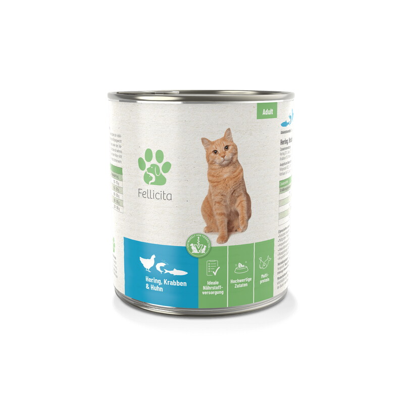 Fellicita Hering, Krabben & Huhn 6x 800g