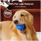 Golden Retriever mit blauem Ball; überlagerter Text: '100% haustiersicheres Material, erhöhte Haltbarkeit' und FDA-Logo.