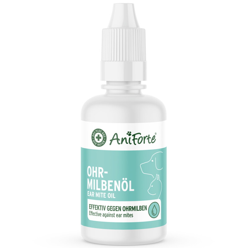 AniForte Ohrmilbenöl 20 ml – Sanftes Mittel gegen Ohrmilben bei Hunden, Katzen & Nagetieren