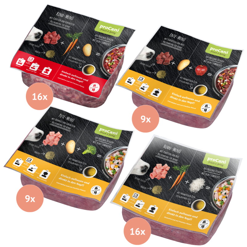ProCani Menü Paket Rind und Geflügel 50x500 g