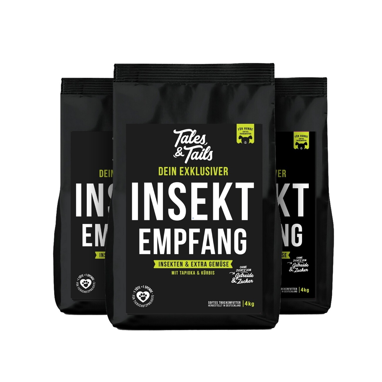 Tales & Tails Softes Trockenfutter Dein exklusiver InSektempfang 3x4 kg