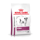 Royal Canin Veterinary Renal Trockenfutter für kleine Hunde, mit einem Bild eines kleinen Hundes auf der Verpackung.