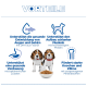 VORTEILE-Header, zwei Beagle-Welpen mit Napf voller Trockenfutter, Icons und Texte zu Augen/Gehirn, Muskeln, Verdauung und Knochen.