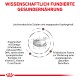 Infografik über Haustiernahrung mit verdaulichen Zutaten, Omega-3-Fettsäuren, Vitaminen E und C sowie präbiotischen Fasern für die Darmgesundheit.