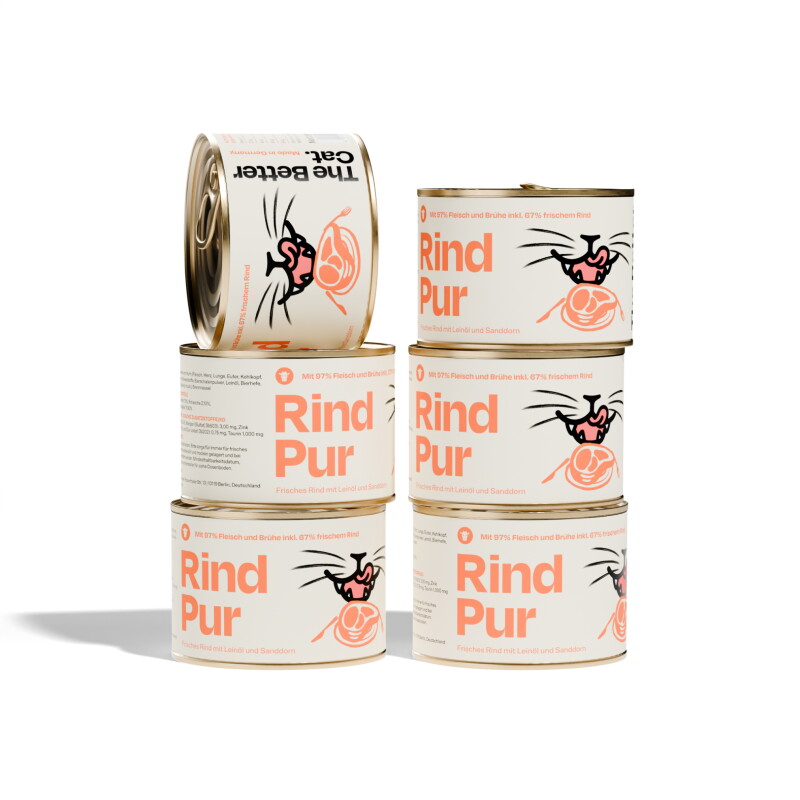 The Better Cat Nassfutter - Rind 6x200g