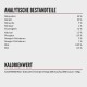 Nährwertinformationen für Haustierfutter, die Komponenten wie Protein (38%), Fett (20%) und Feuchtigkeit (12%) auf Deutsch auflisten.