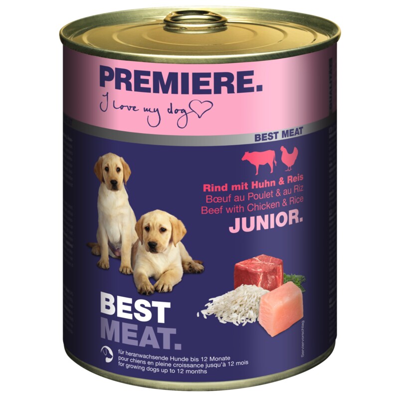 PREMIERE Best Meat Junior Kip en rund 6x800 g
